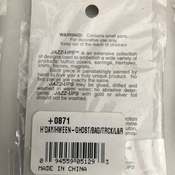 Hand painted Jazz up Halloween Craft Embellishments 5 Pieces - Picture 3 of 8